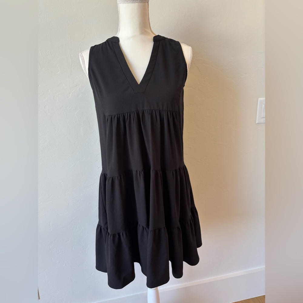 Pomander Place Tuckernuck Kenzo Dress Size S Black Sleeveless Tiered